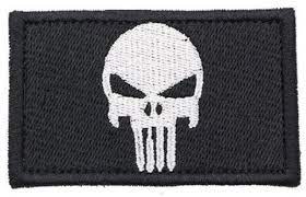 MORALE FLAG PATCH - PUNISHER PATCH, BLACK - Pacific Flyway Supplies