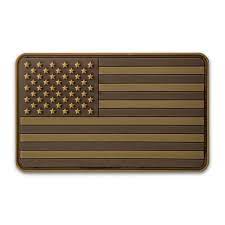 MORALE FLAG PATCH - US FLAG PATCH, FLAT DARK EARTH - Pacific Flyway Supplies
