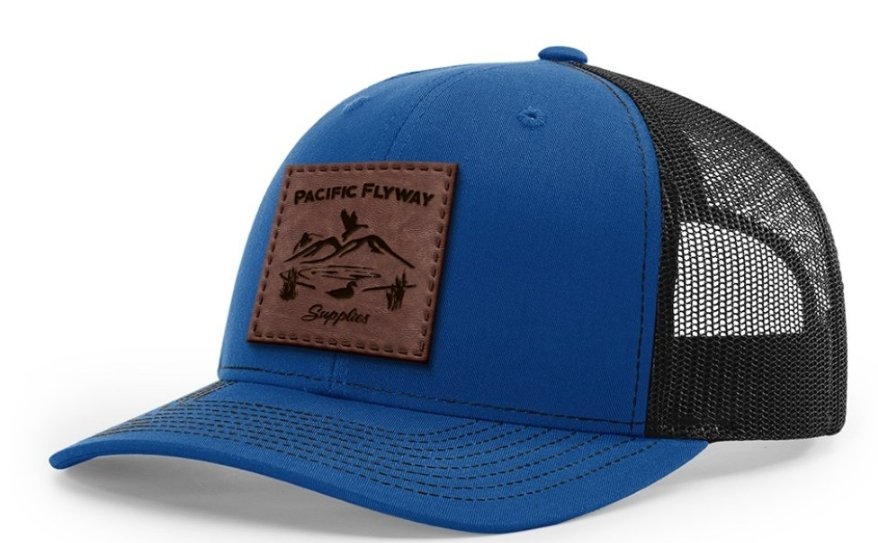 Pacific Flyway Supplies 2020 Limited Edition Leather Patch Royal Blue/Black Hat - Pacific Flyway Supplies