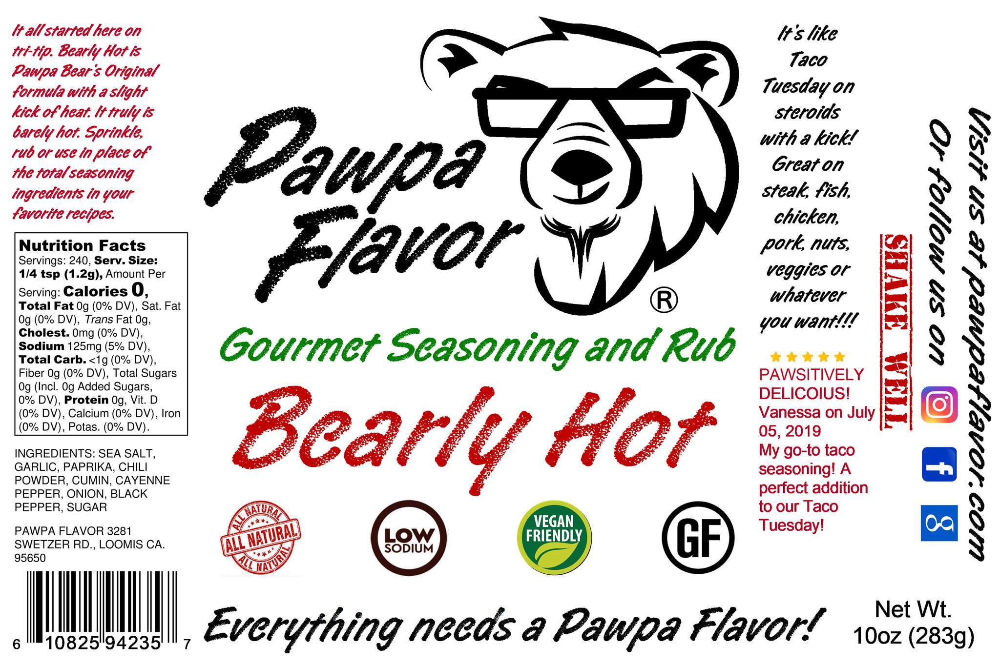 Pawpa Flavor Bearly Hot - 10oz - Pacific Flyway Supplies