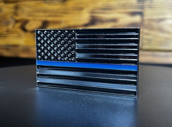 Pimp My Grill - Old Glory Grill Emblem, Blue Line for all Green Mountain Grills - Pacific Flyway Supplies