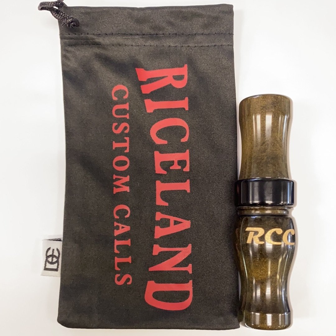 Riceland Custom Calls 5/8 Guts Acrylic Specklebelly - Black Gold Pearl - Pacific Flyway Supplies