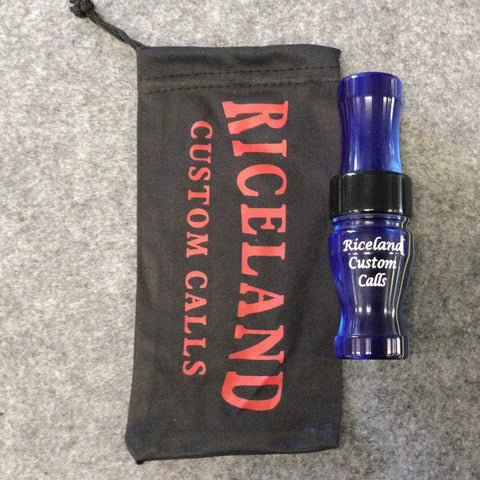 Riceland Custom Calls Acrylic 3/4 Gut Speck Call Blue Angels - Pacific Flyway Supplies