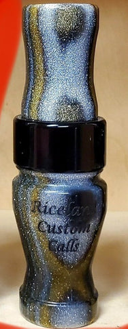 Riceland Custom Calls Acrylic 3/4" Guts Specklebelly Gold/Black/Silver Europoly - Pacific Flyway Supplies