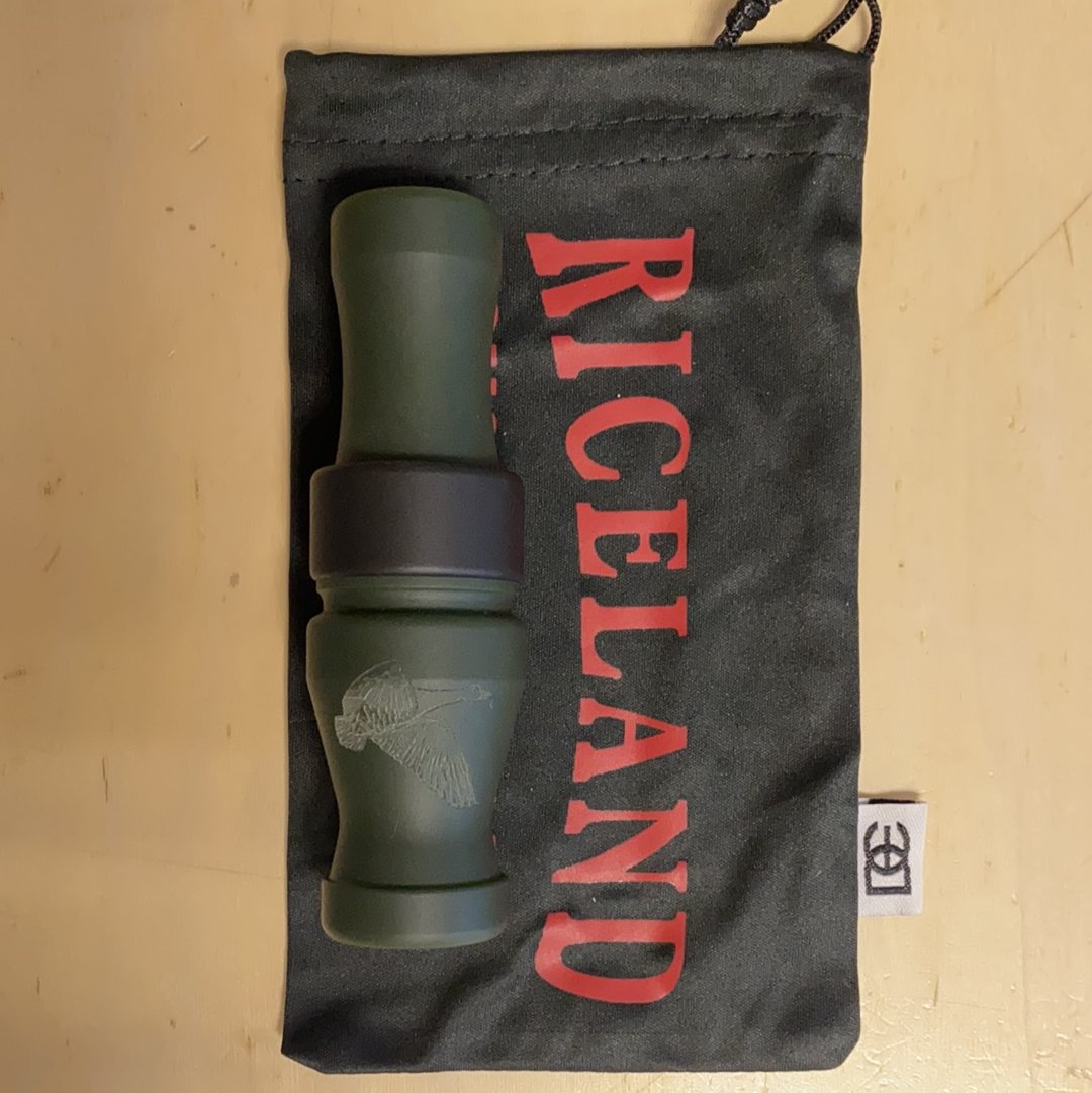 Riceland Custom Calls Acrylic 3/4" Guts Specklebelly Matte OD Green - Pacific Flyway Supplies
