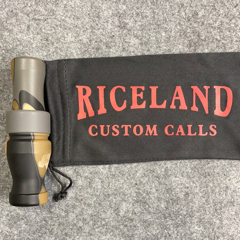 Riceland Custom Calls Acrylic 3/4" Guts Specklebelly Matte Speck Camo Matte Grey Band - Pacific Flyway Supplies