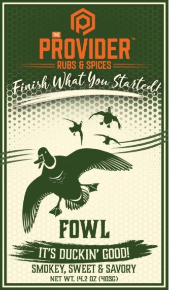 The Provider Rubs & Spices - Fowl - Pacific Flyway Supplies
