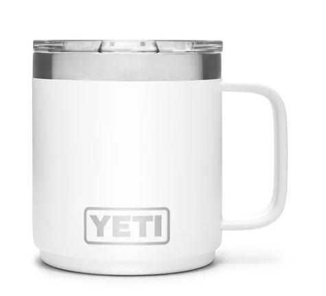 YETI RAMBLER 10 OZ STACKABLE MUG WITH MAGSLIDER LID - WHITE - Pacific Flyway Supplies