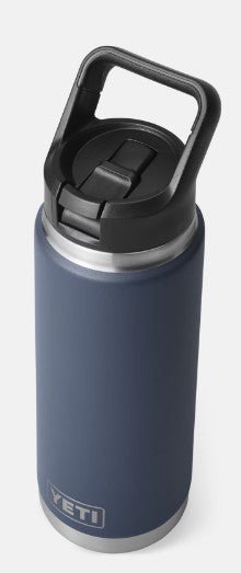 Yeti Rambler 18 oz Bottle with Straw Cap - Navy - Pacific Flyway Supplies
