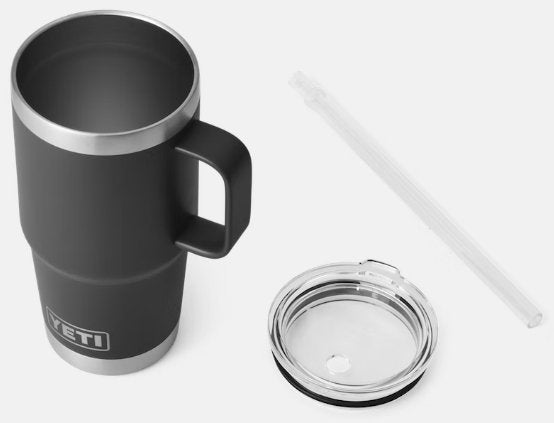 Yeti Rambler 25 oz Mug with Straw Lid - Black - Pacific Flyway Supplies