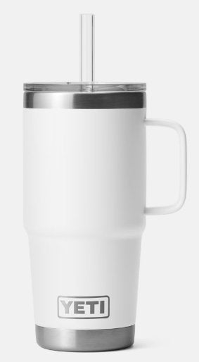 Yeti Rambler 25 oz with Straw Lid - White - Pacific Flyway Supplies