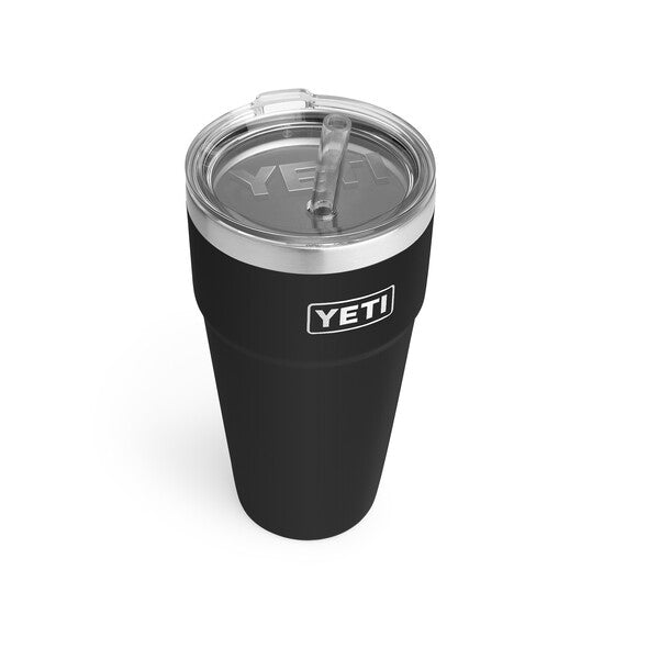 Yeti Rambler 26 oz Stackable Cup with Straw Lid - Black - Pacific Flyway Supplies