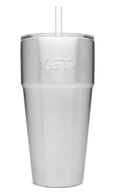 YETI RAMBLER 26 OZ STACKABLE CUP WITH STRAW LID - STAINLESS STEAL - Pacific Flyway Supplies